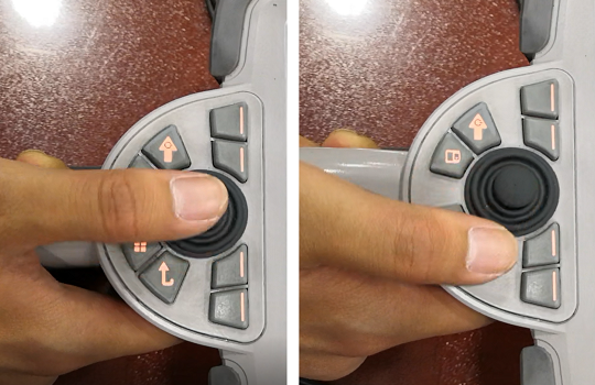 無扳機鍵情況下大拇指來回切換 無扳機鍵情況下大拇指來回切換