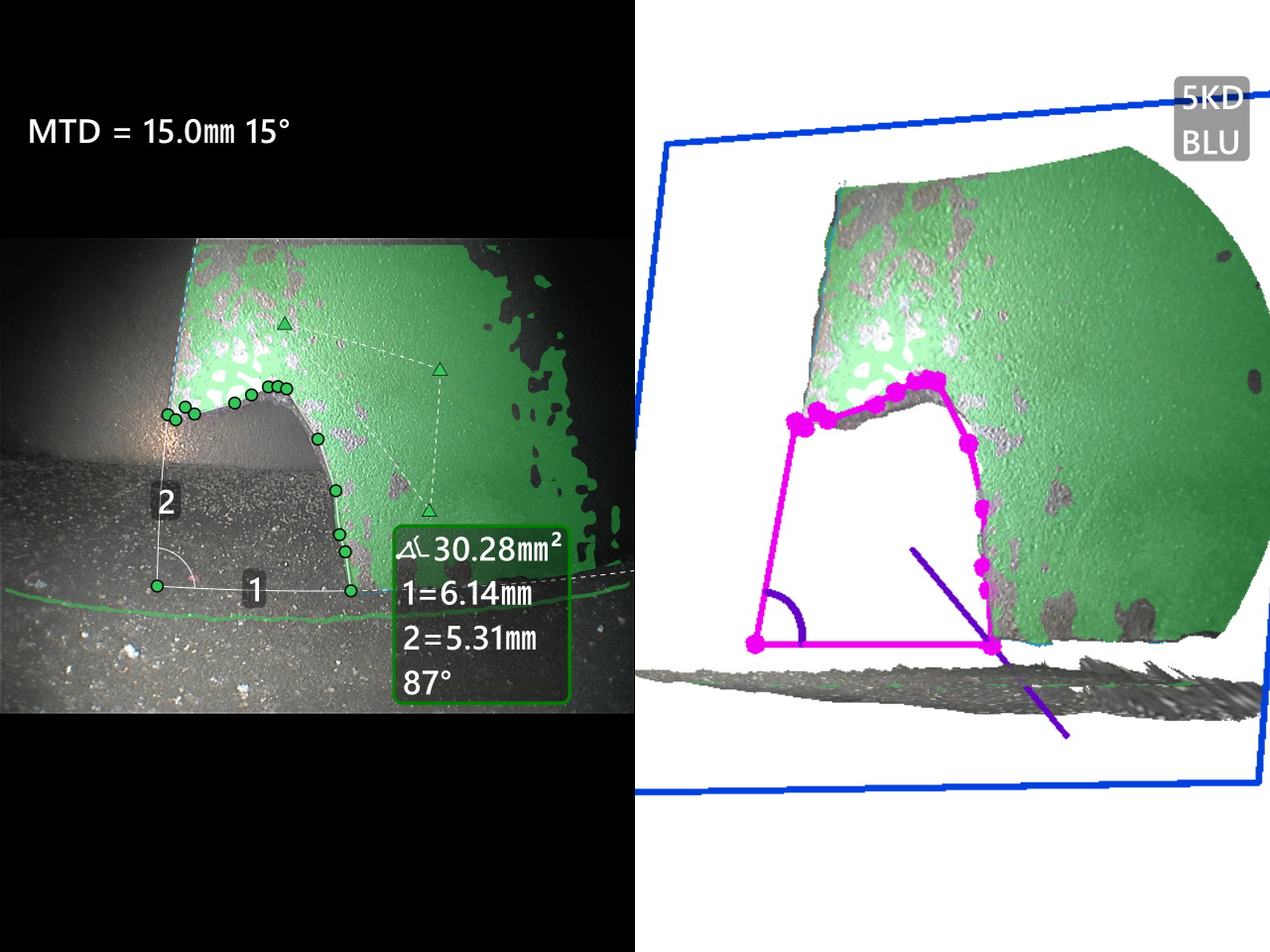 韋林Everest MViQ+工業(yè)視頻內(nèi)窺鏡精準(zhǔn)測(cè)量效果圖
